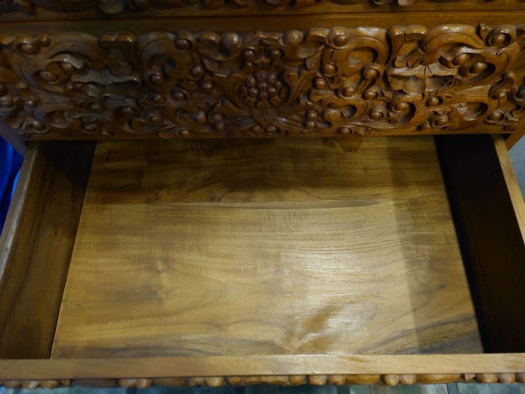 アンティーク家具　アジアン家具　高級手彫り家具　軽井沢彫