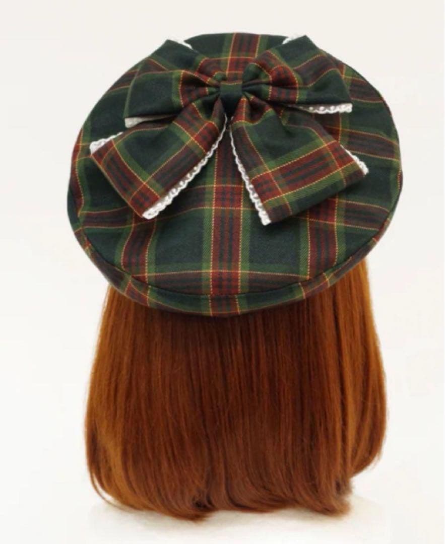 Amavel アマベル Dolly Holiday リボン付ベレー帽 グリーン