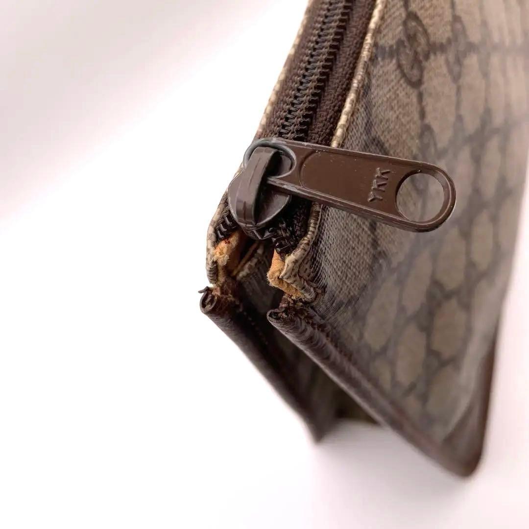 ✨美品✨ オールドグッチ GG レザー クラッチバッグ 茶色 レディース メンズ