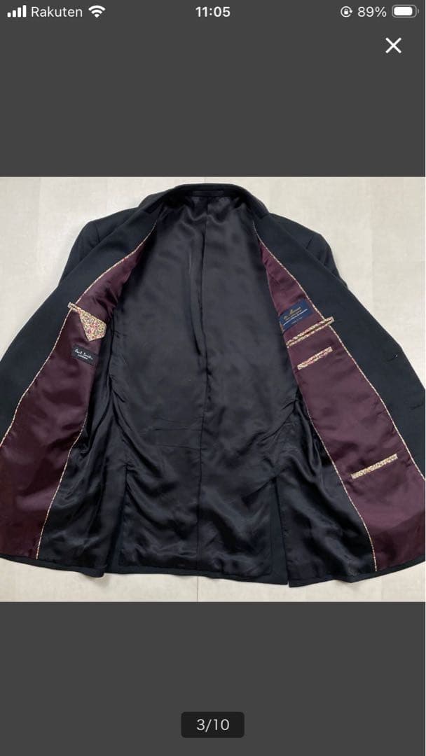 ☆美品 花柄　PaulSmith super120’s ウール100