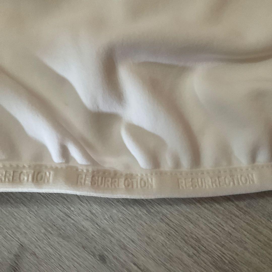 極美品Resurrection ホワイトフード付ジップパーカーM