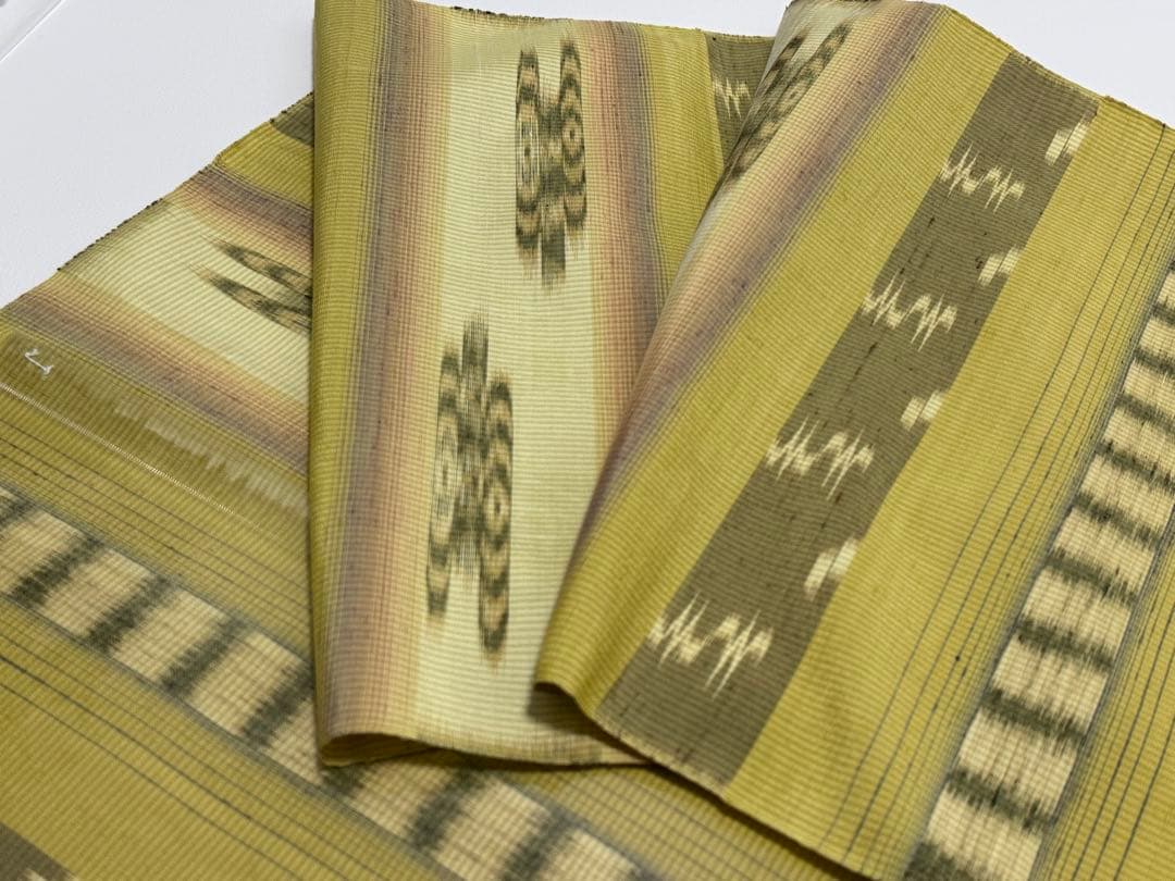 新品未使用　大城廣四郎 　琉球かすり　手織　本場琉球　大城一夫　反物　伝統工芸品