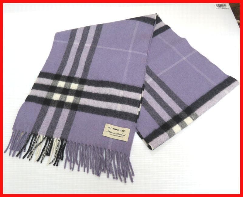 BURBERRY バーバリーカシミヤ100%マフラー中古mマ-679