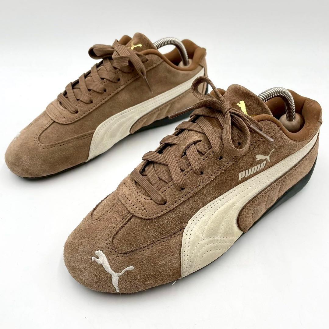 プーマ スニーカー スピードキャット 24.0cm 茶 スエード Y1491