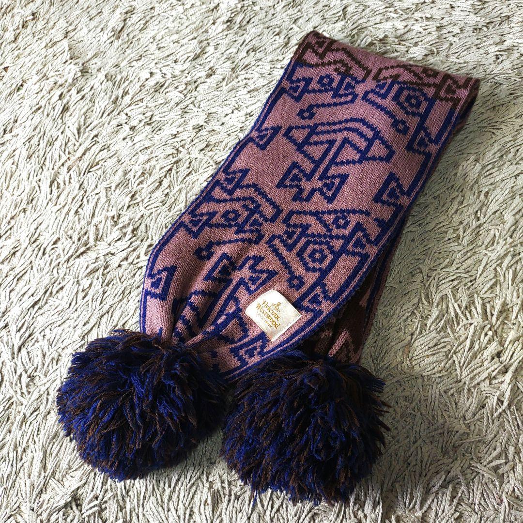 【良品】ヴィヴィアンウエストウッド　マフラー　ボンボン