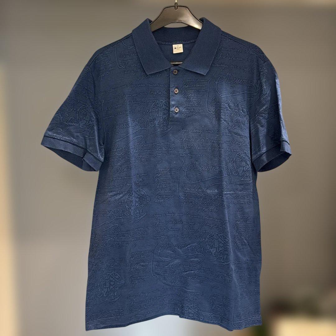 Berluti ダークブルー ポロシャツ