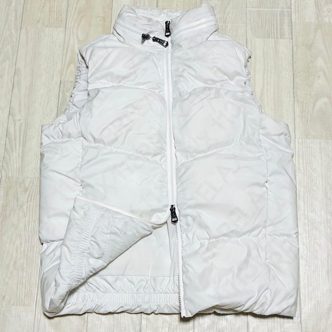 1piu1uguale3 RELAXダウンベスト ホワイト S ダブルジップ