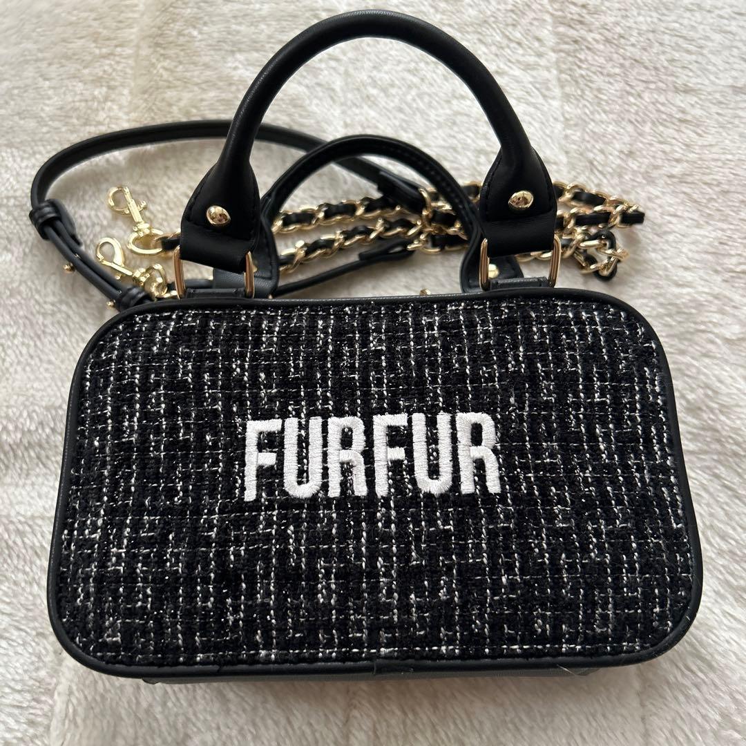 FURFUR ツイードフォンホルダー　ブラック