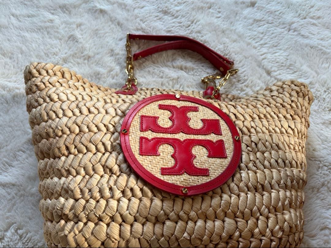 Tory Burch ロゴ入り かごバッグ