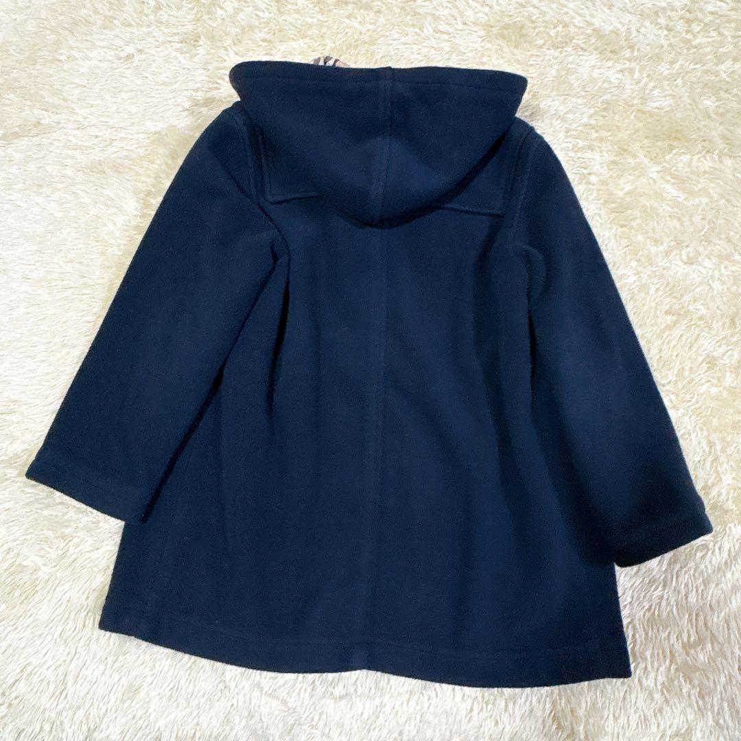 バーバリーロンドン 120cm ダッフルコート ノバチェック 濃紺　フォーマル