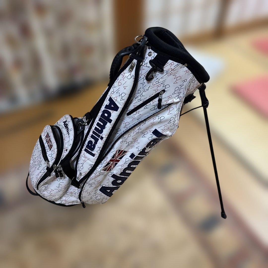 Admiral ADMG1BC8 キャディバッグ ホワイト ゴルフバック