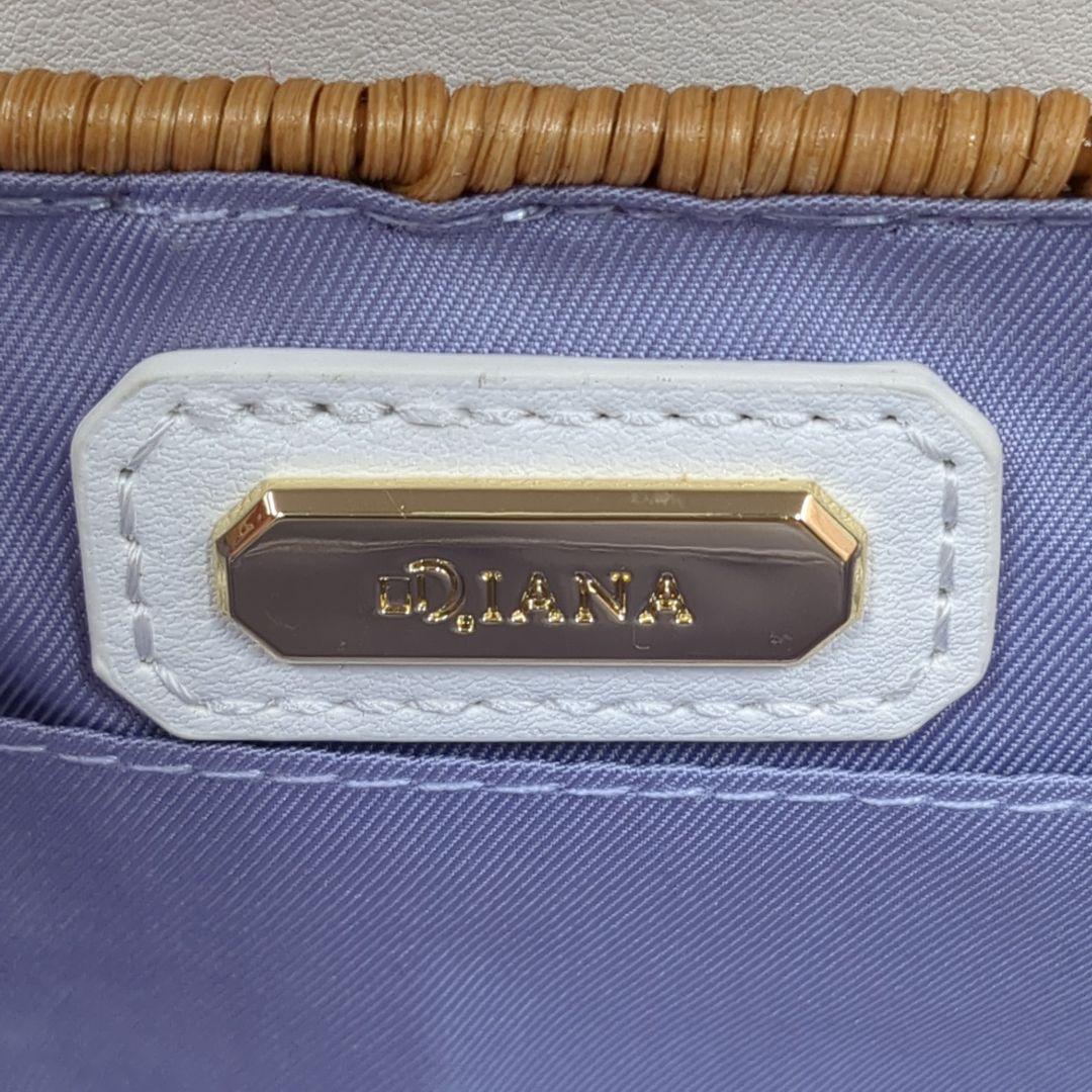 ★美品 ダイアナ DIANA かごバッグ ショルダー 2way ハンドバッグ 白