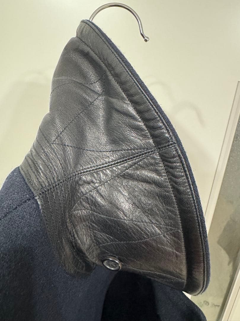 【ケイ】美品 ラグスマックレガー ロングPコート 襟裏レザー