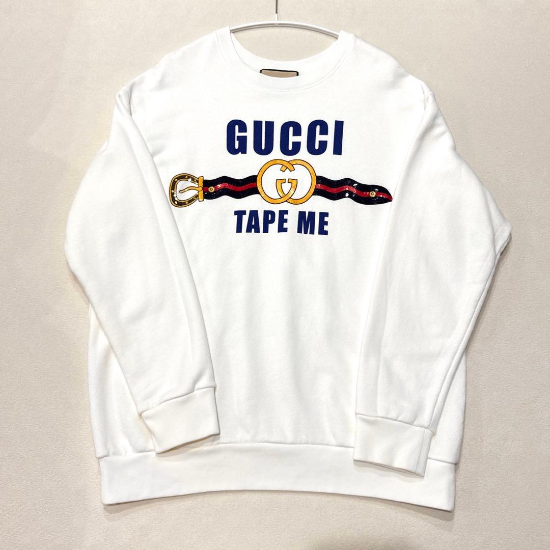 【正規品】GUCCI スウェット トレーナー　TAPE ME スパンコール