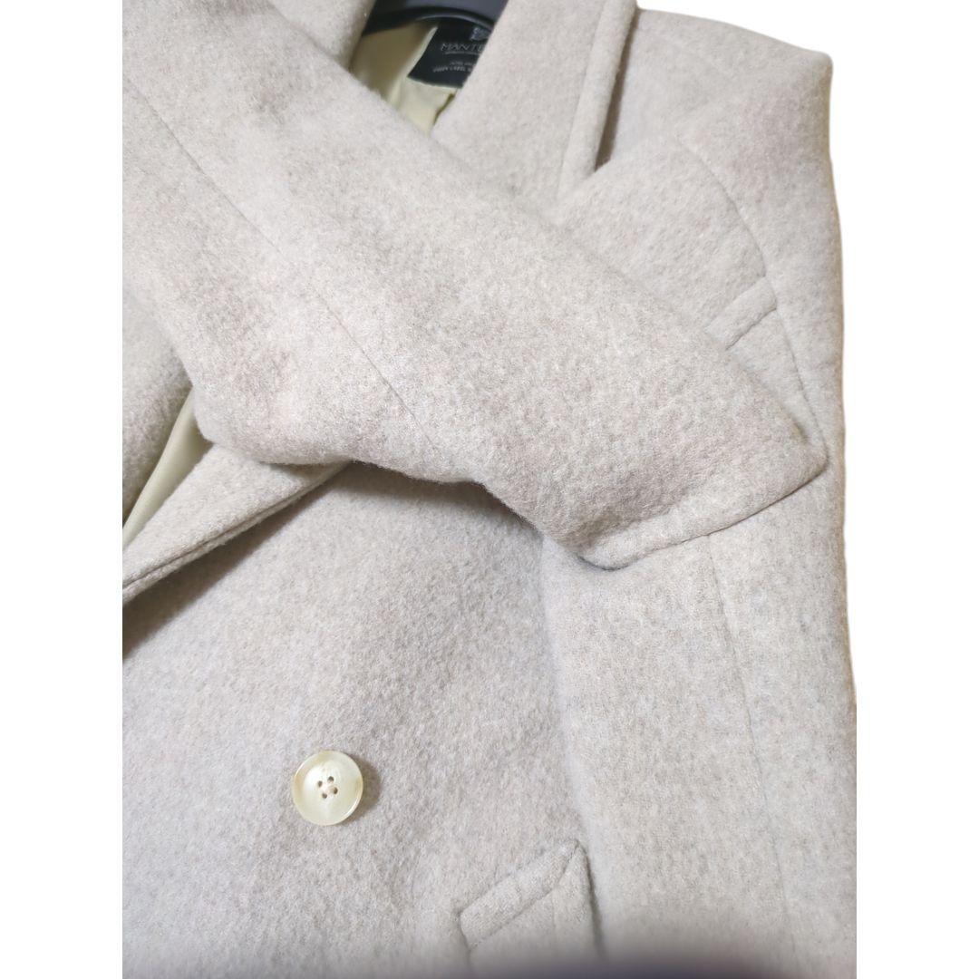 グリーンレーベルリラクシング マンテコ ピュア ショートコート M グレージュ