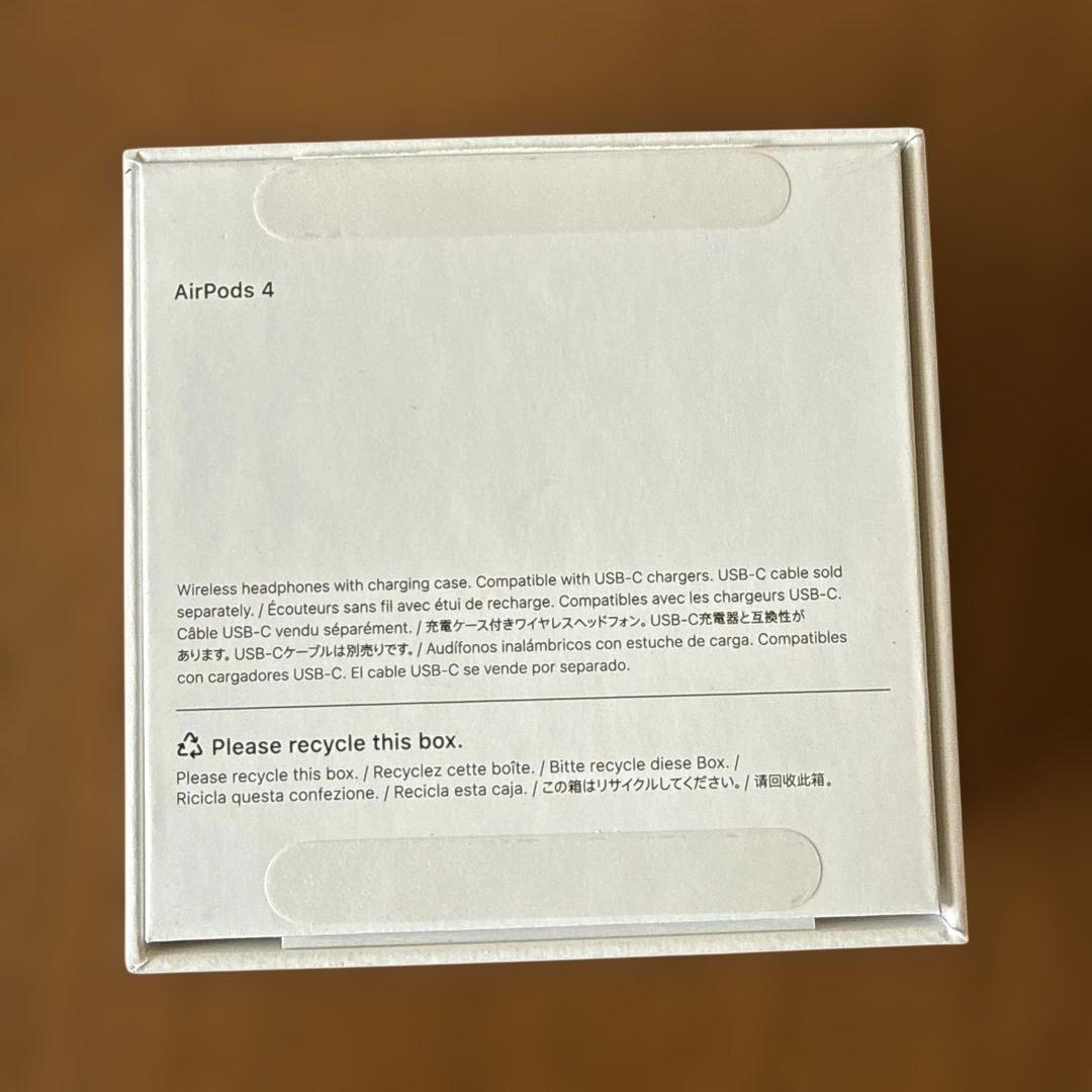 Apple AirPods 4ワイヤレスイヤホン 本体