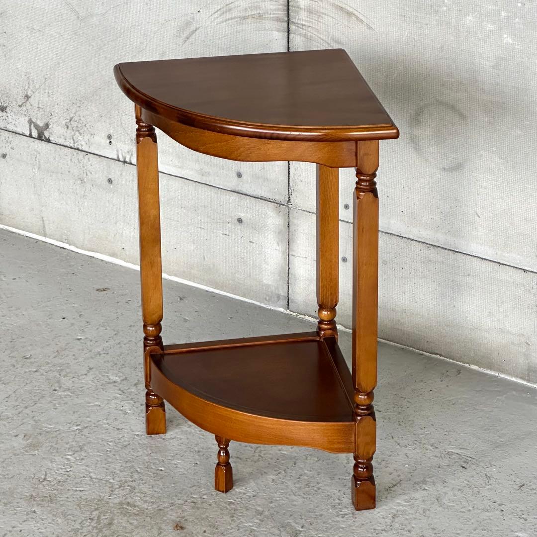 ✦80年代✦ 昭和レトロ 純喫茶の片隅にありそうな 木製コーナーテーブル 花台