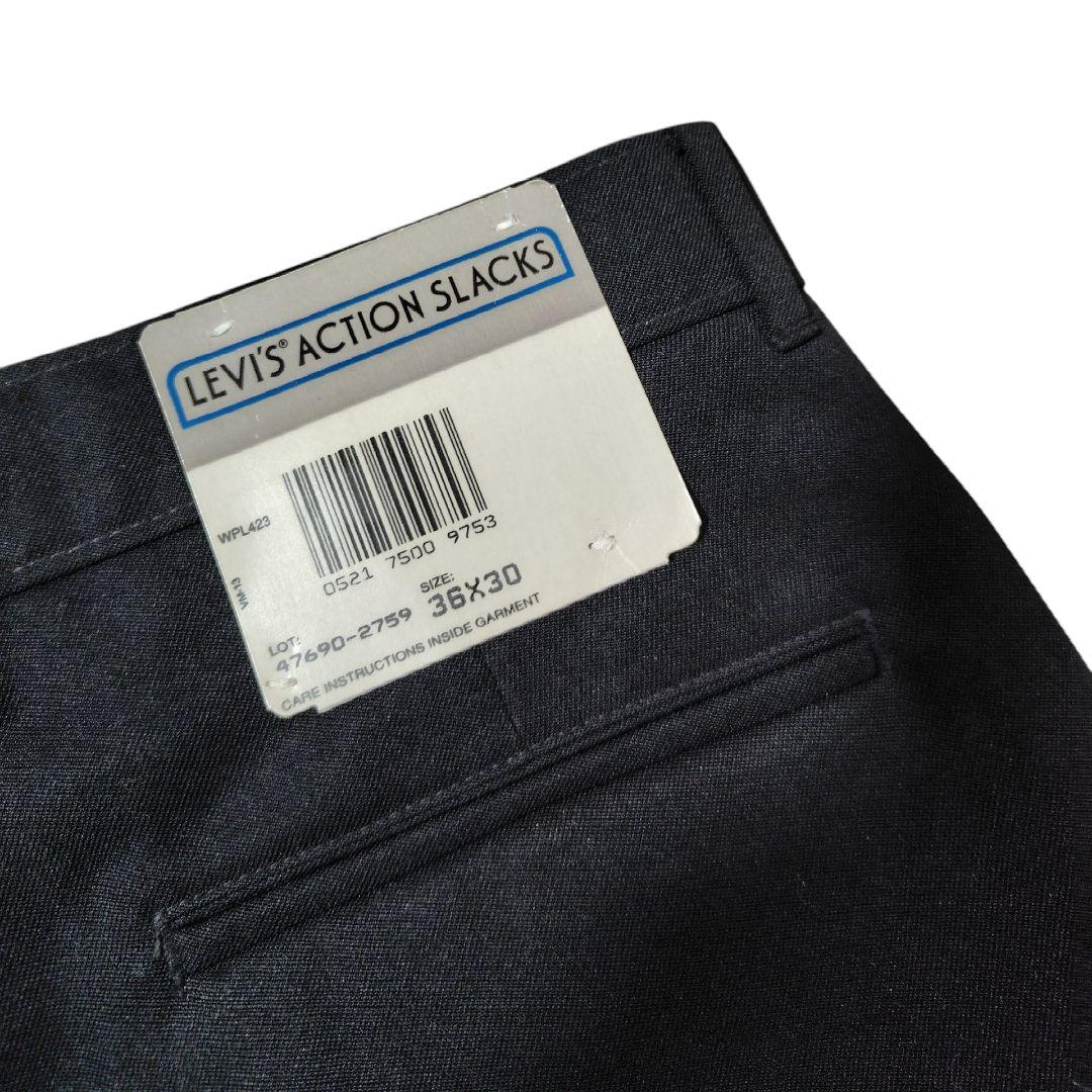 Levi's　アクションスラックス　ブラック　w36　デッドストック　ovy