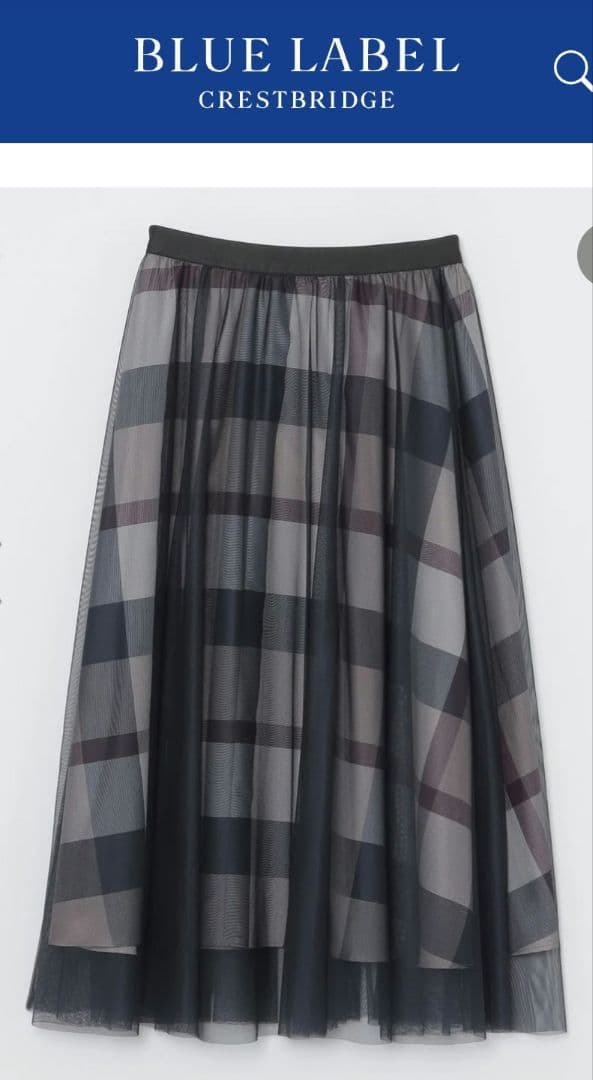 BLUELABELCRESTBRIDGE現行商品チェックチュールスカート