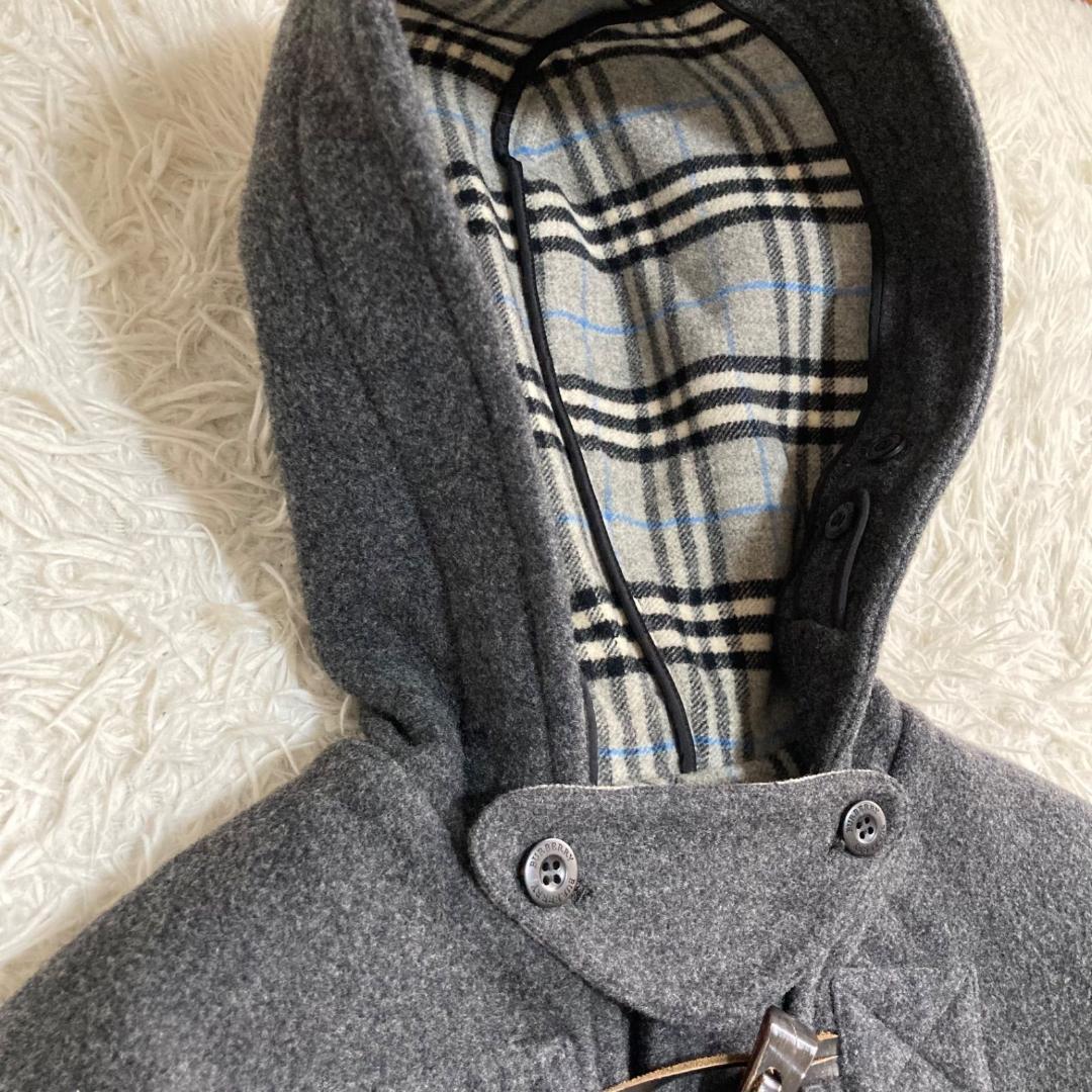 15951✨美品✨バーバリーロンドン ダッフルコート ブルーノバチェック グレー
