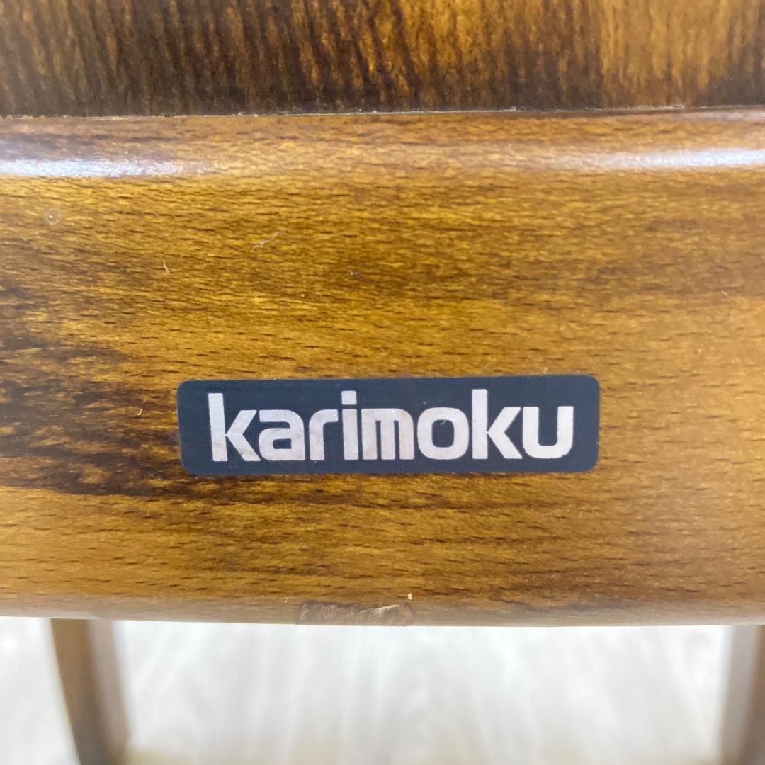 【カリモク】コロニアル　透かし彫り　ダイニングチェア　椅子 ①