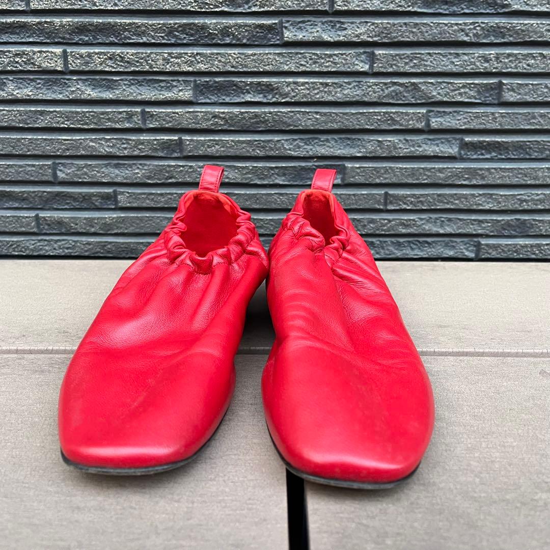 3.1 Phillip Lim ギャザー シューズ パンプス 37赤 イタリア製