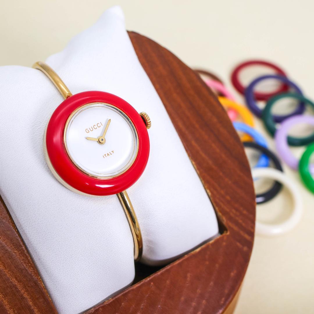 稼働 GUCCI 腕時計 機械式 手巻き チェンジベゼル 12色 2824