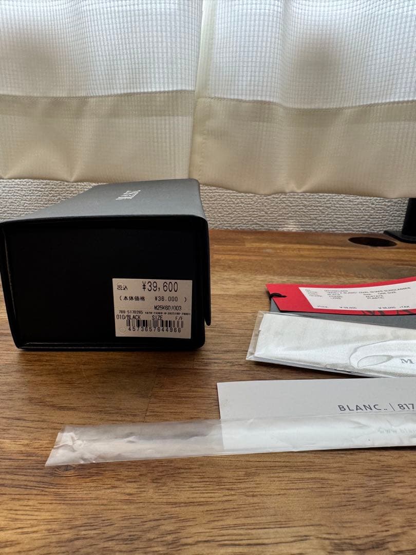 小物 MASU X BLANC OVAL SHAPE SUNGLASSES / BLK