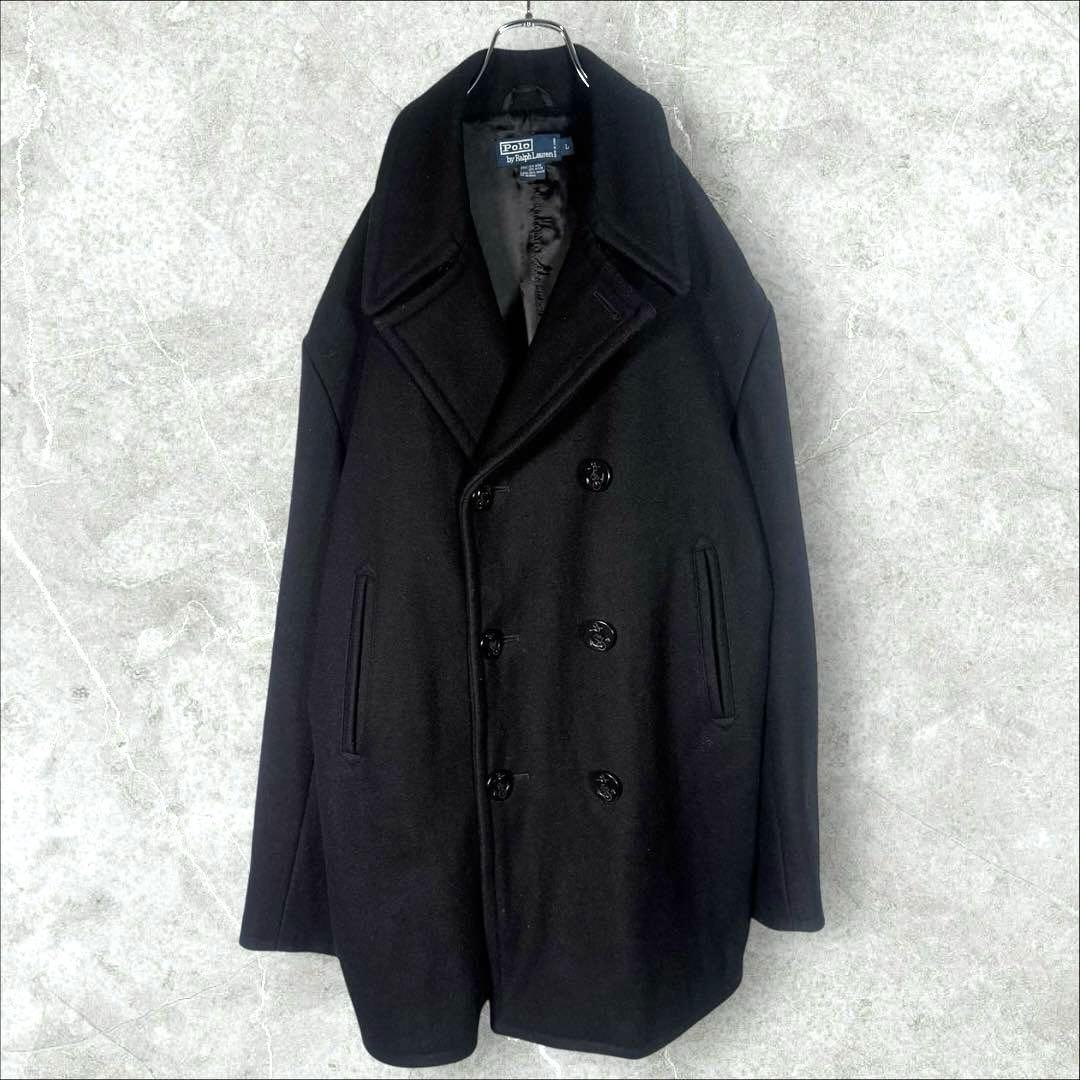 美品 Polo by Ralph Lauren ピーコート ブラック Lサイズ