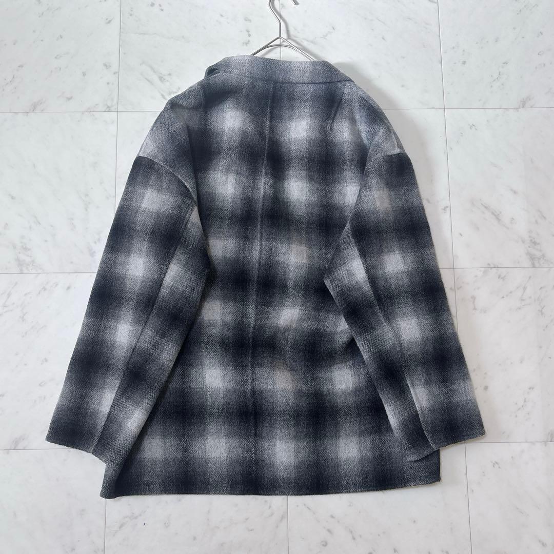 極美品 スピックアンドスパン 24AW ゆったり ウールミックスリバージャケット