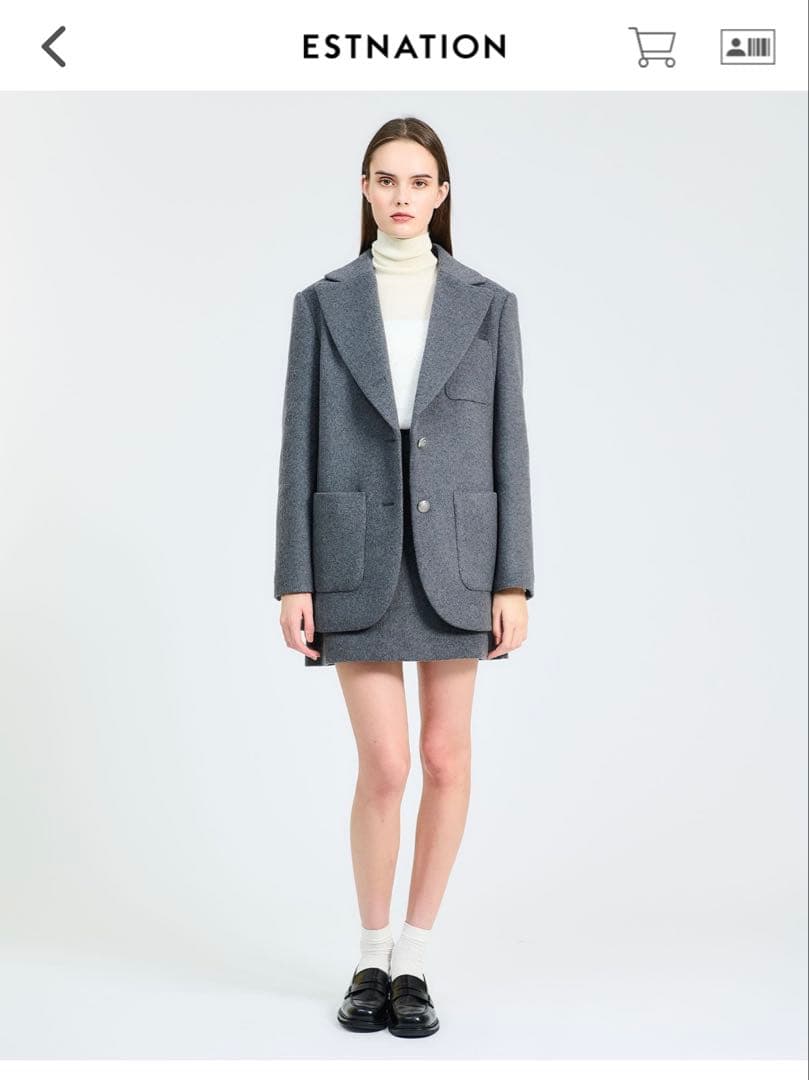 ESTNATION 濃紺ジャケットコート