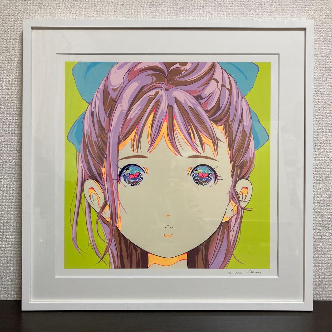 【真作】愛☆まどんな「彼女の顔が思い出せない」シルクスクリーン3点セット 版画