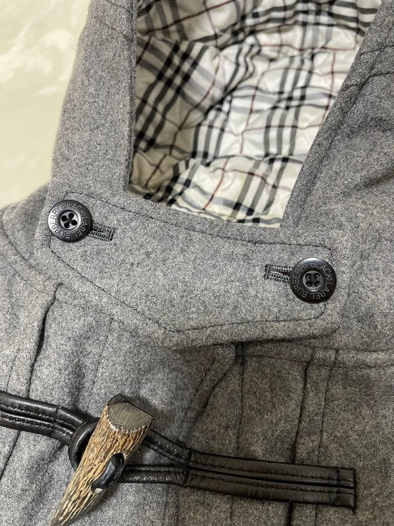 BURBERRY BLACK LABEL グレー ダッフルコート Lサイズ