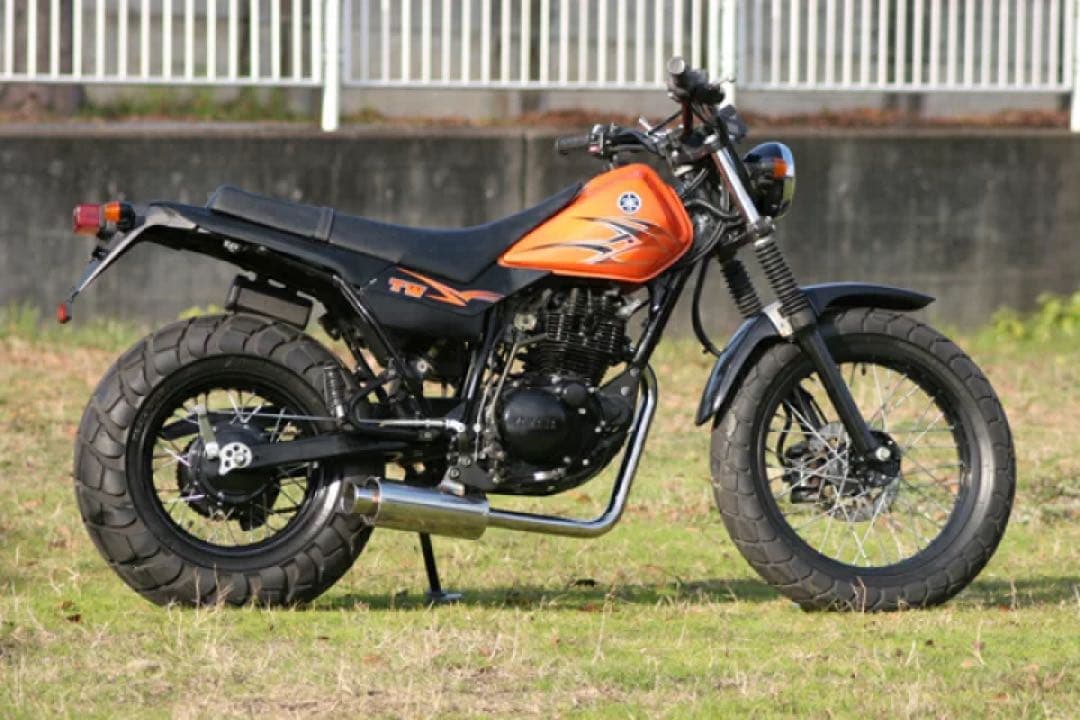 HMS ヤマハTW200 100φ砲弾マフラー SUS Type2