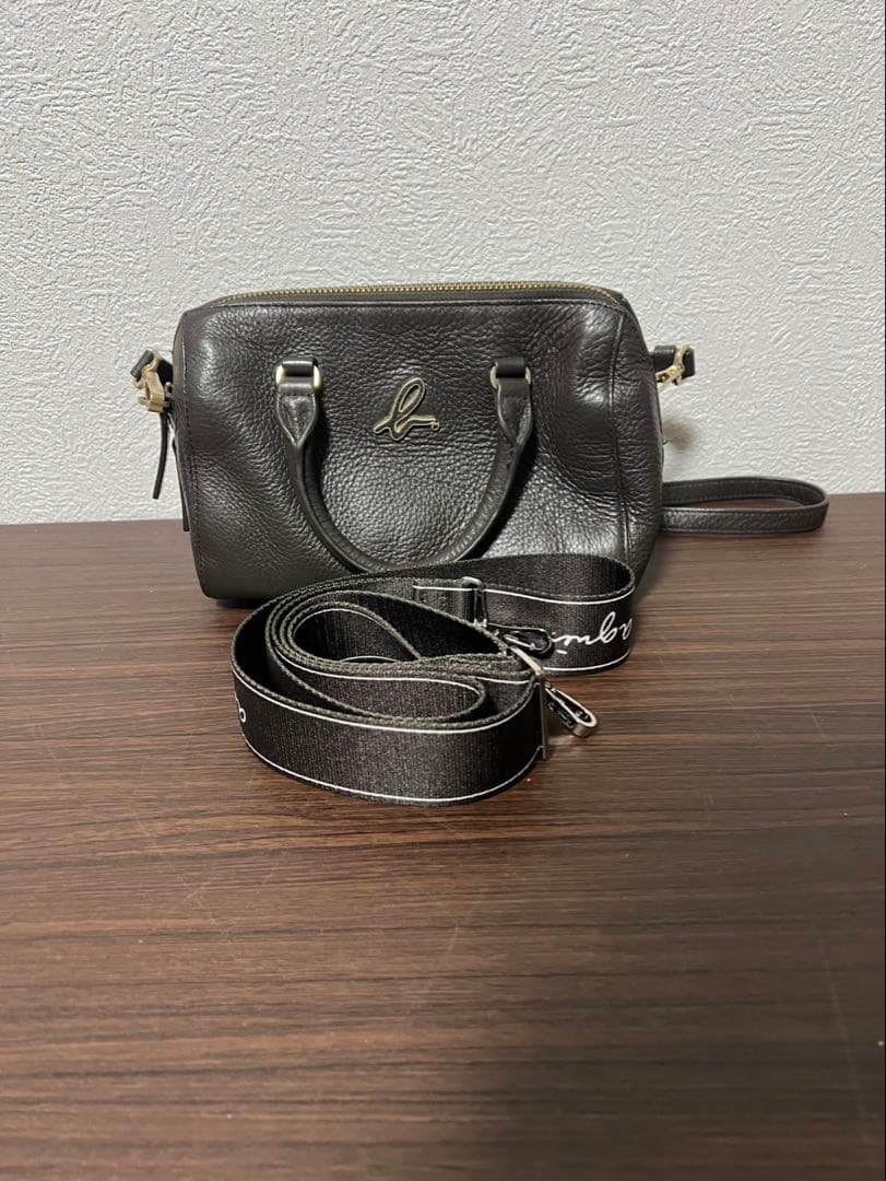 agnès b. ブラックショルダーバッグ