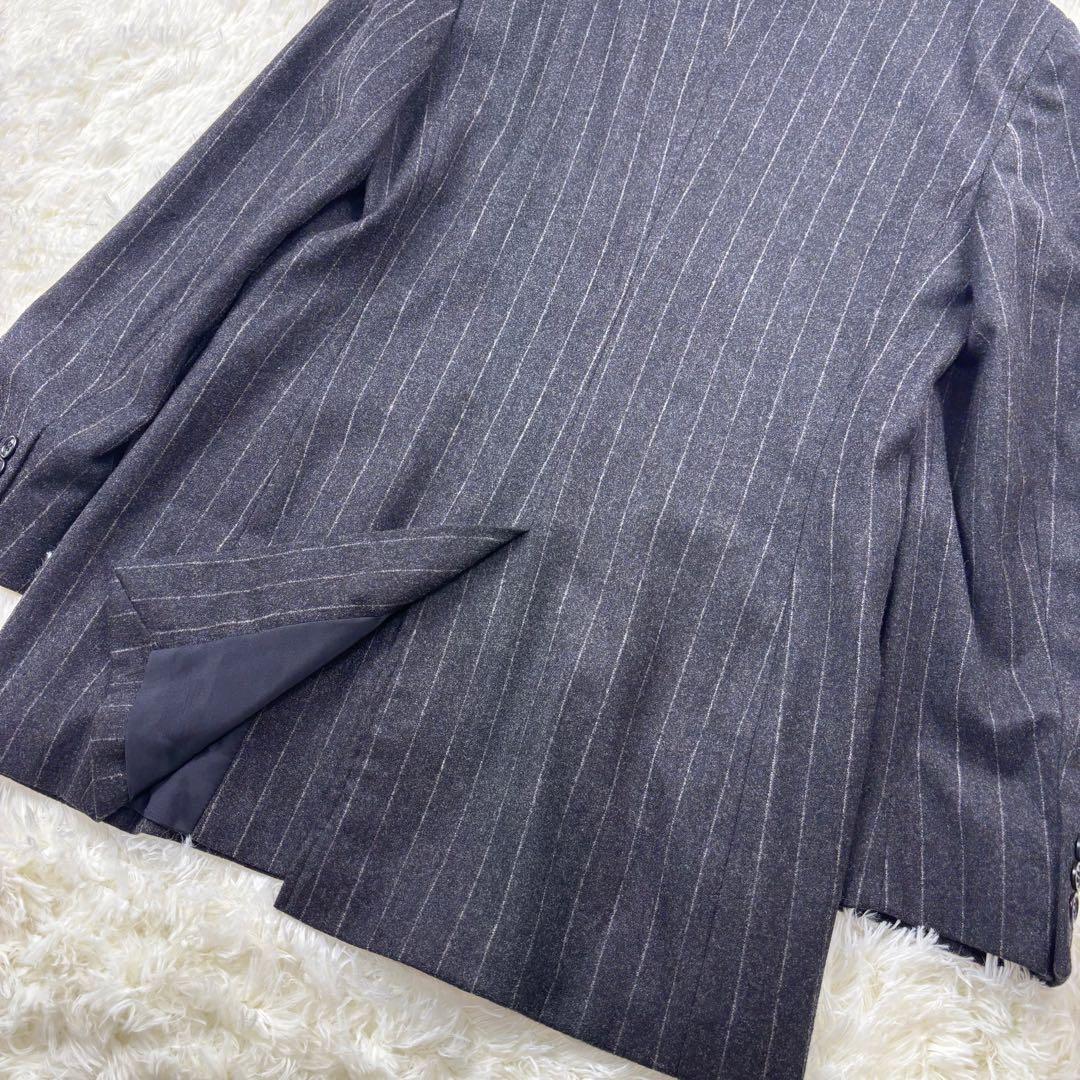 大きいサイズ 42◆美品◆白タグ MaxMara ストライプ ジャケット