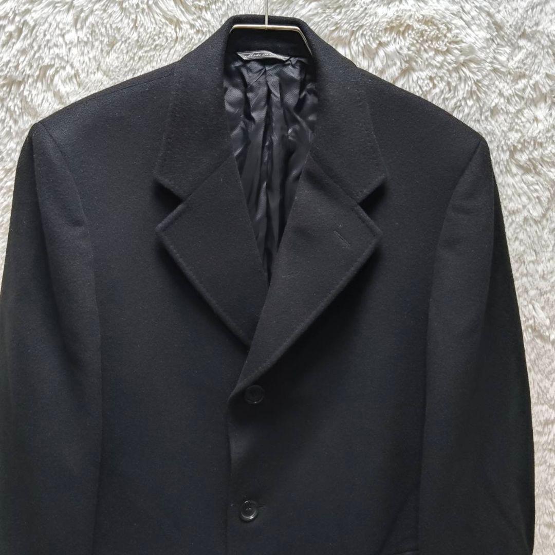 バーニーズニューヨーク カシミア100 チェスターコート ブラック