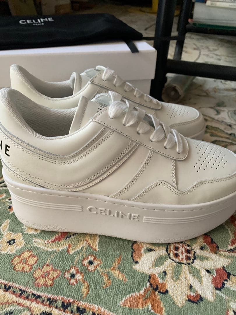 セリーヌ　ブロックスニーカー　ウェッジアウトソール　厚底　36