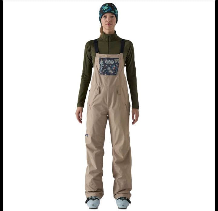 Patagoniaのレディースパウダータウン スキー スノーボード ビブパンツ