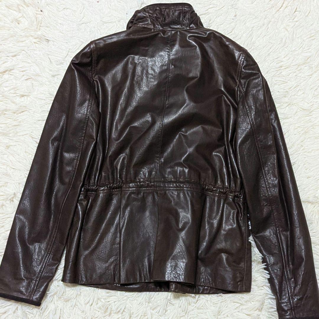 美品✨バリー　ラムレザー　ジャケット　ライダース　ブラウン　40サイズ