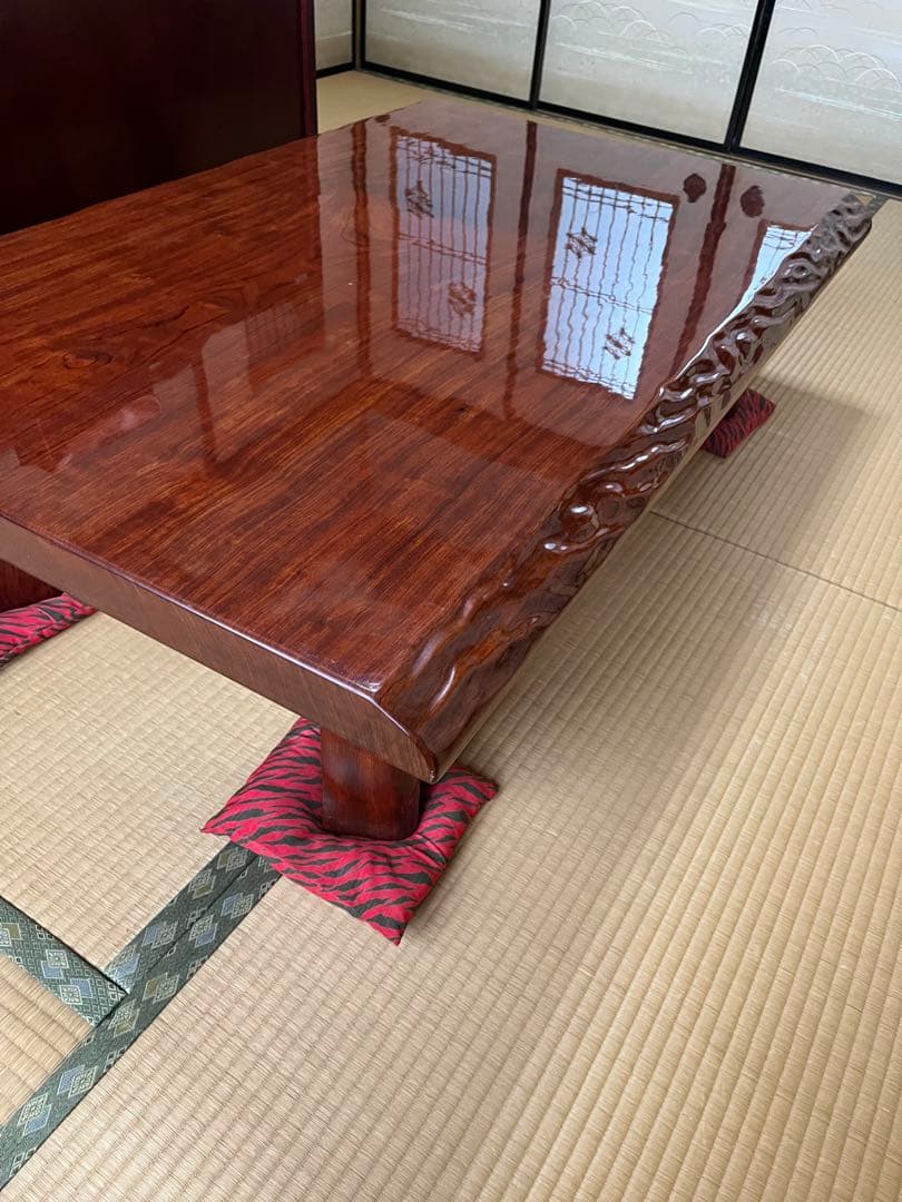 1枚板　座卓　テーブル　アンティーク　一枚板