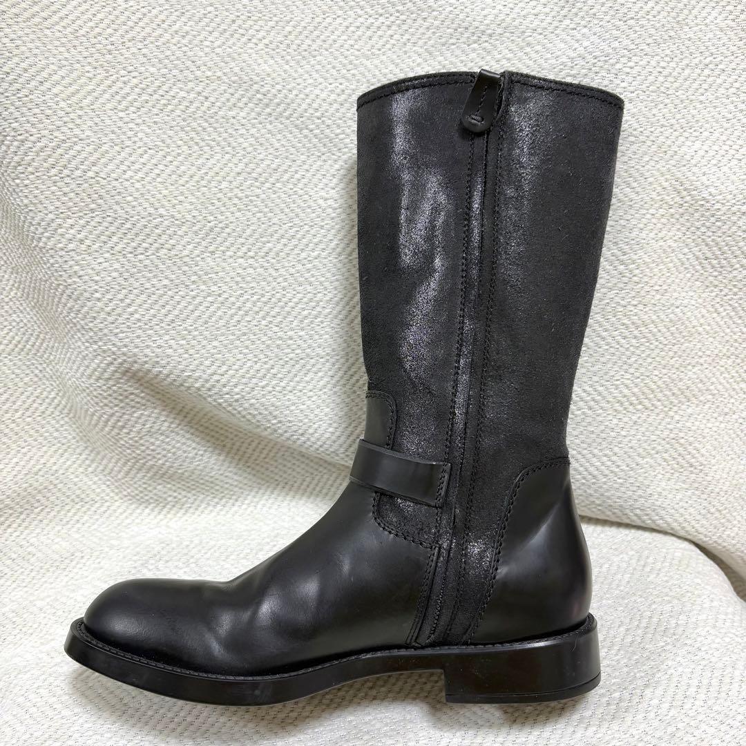 未使用級 TOD'S トッズ 本革 エンジニアブーツ ブラック