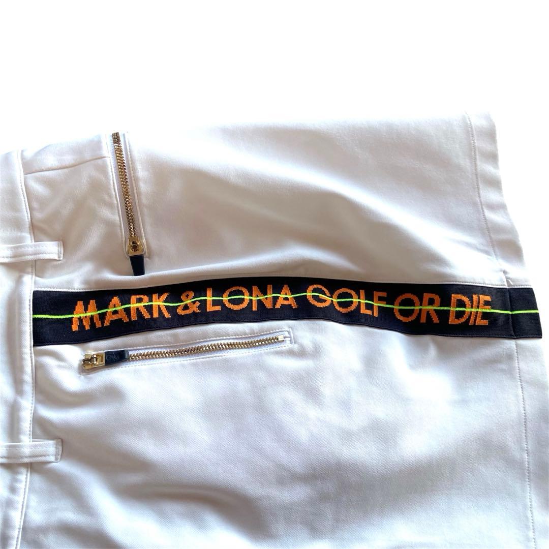 【美品】MARK&LONA マークアンドロナ　サイドロゴ　ゴルフスカート 40