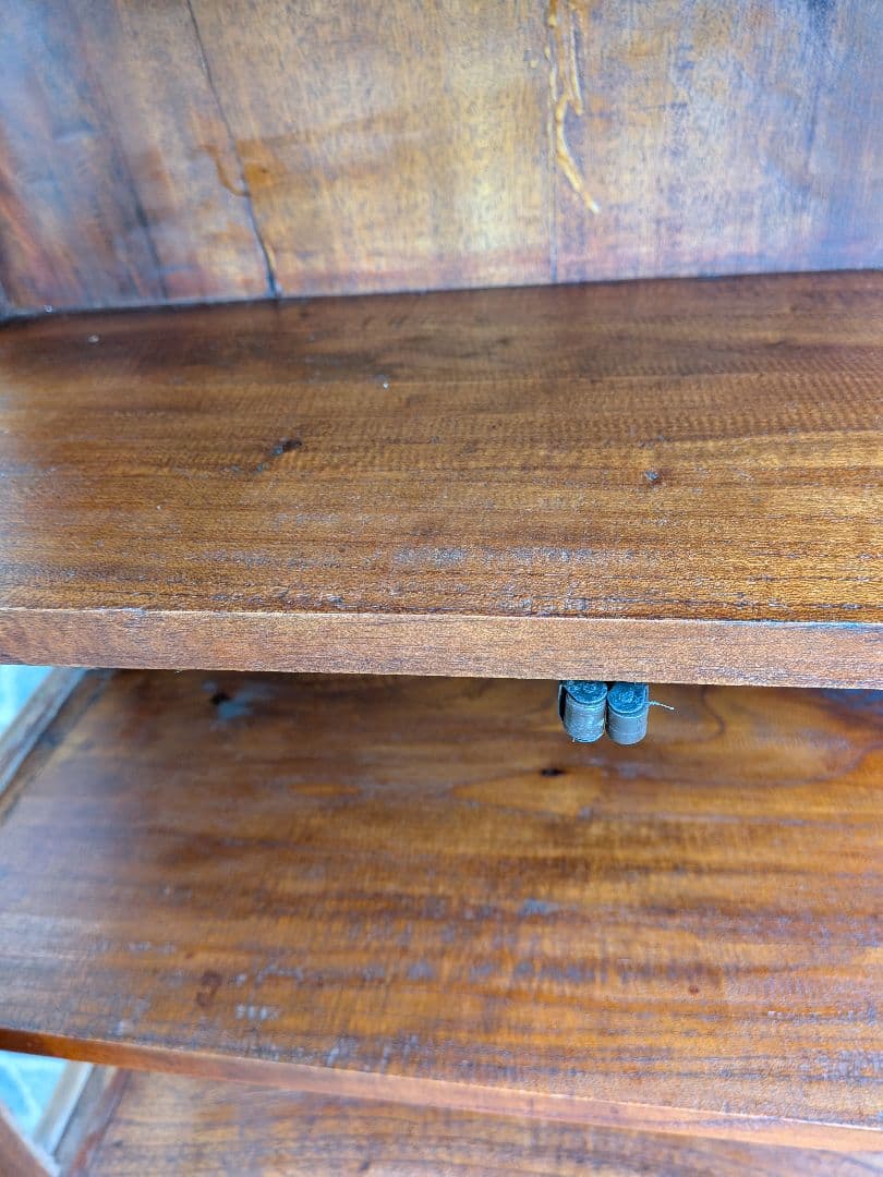 セトレボン アンティーク木製の猫脚ガラスキャビネット