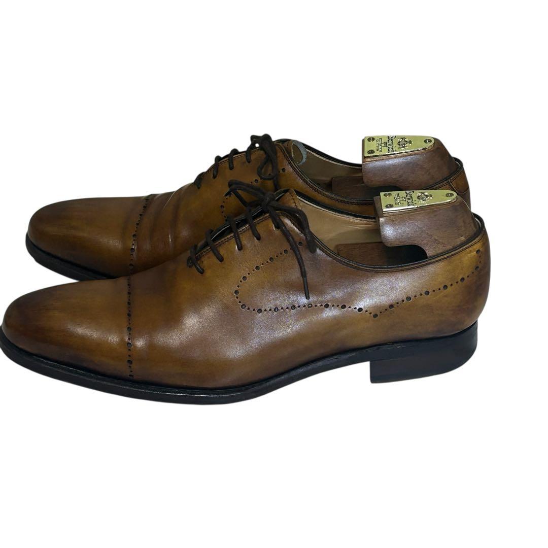 【美品】バーウィック ホールカットシューズ　アンティークブラウン 7.5