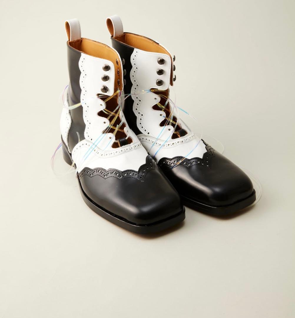 非売品　MASU ANGEL TIP BOOTS(BLACK&WHITE)