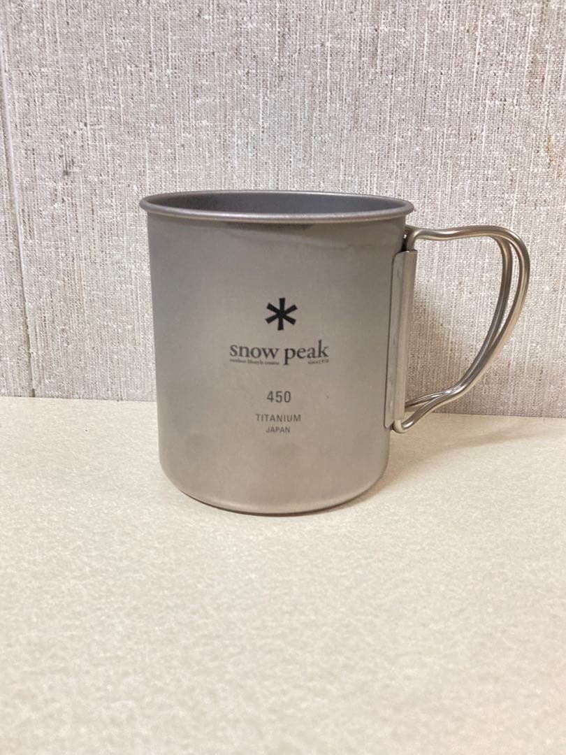 スノーピーク　チタンシングルマグ450　雪峰300 リッド　チタン蓋　セット