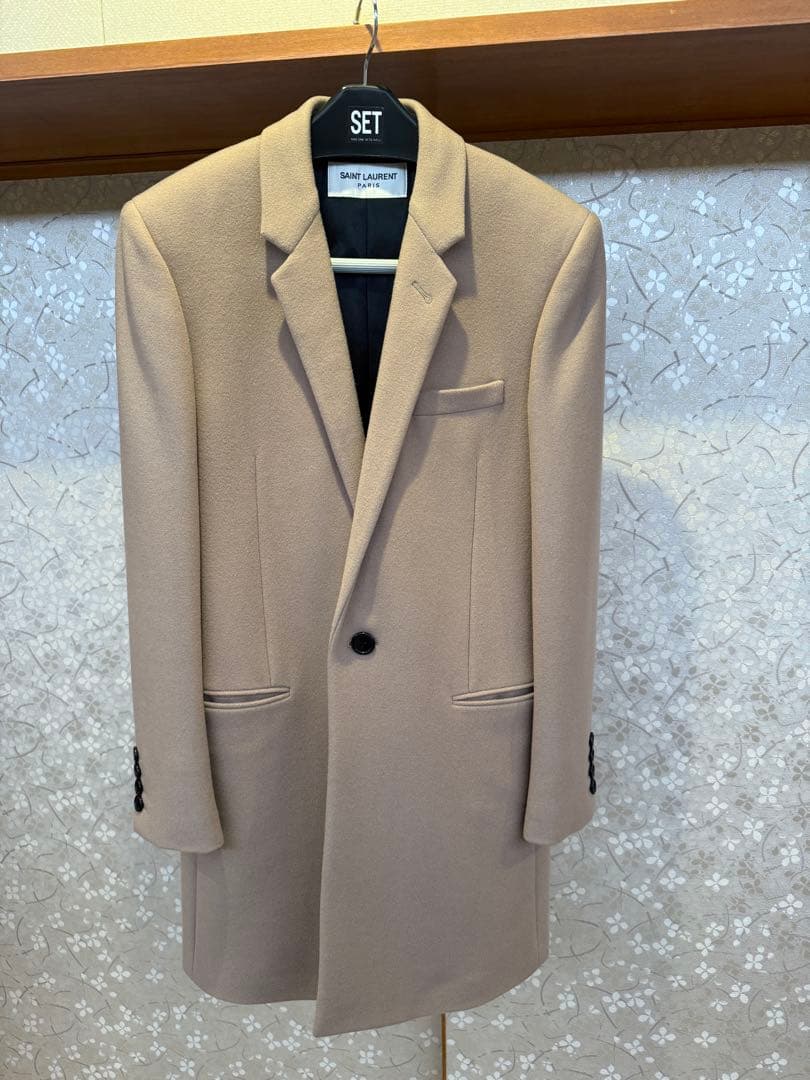 SAINT LAURENT サンローラン チェスターコート 46 ウールカシミア