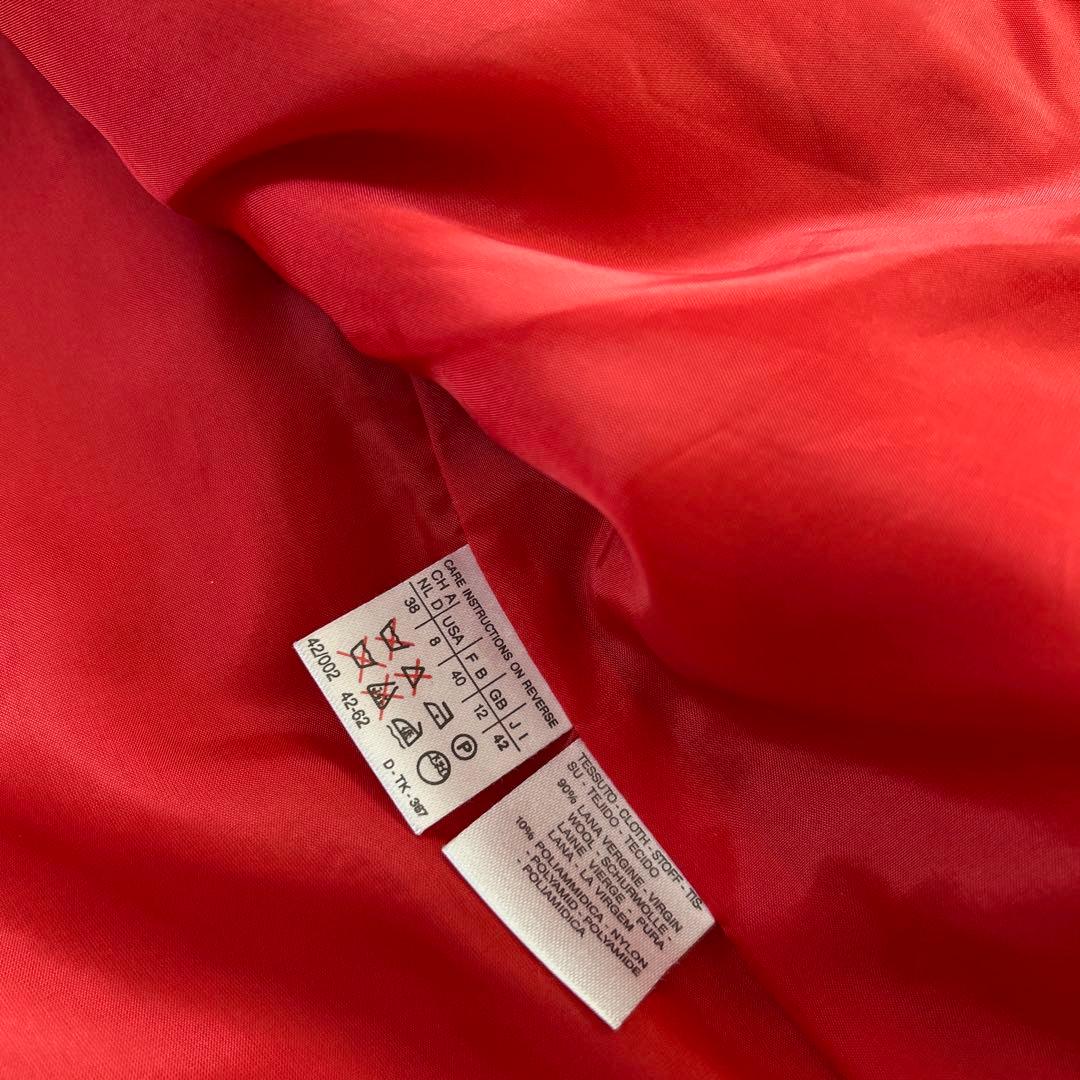 MaxMara マックスマーラ　美品ノーカラージャケット レッド