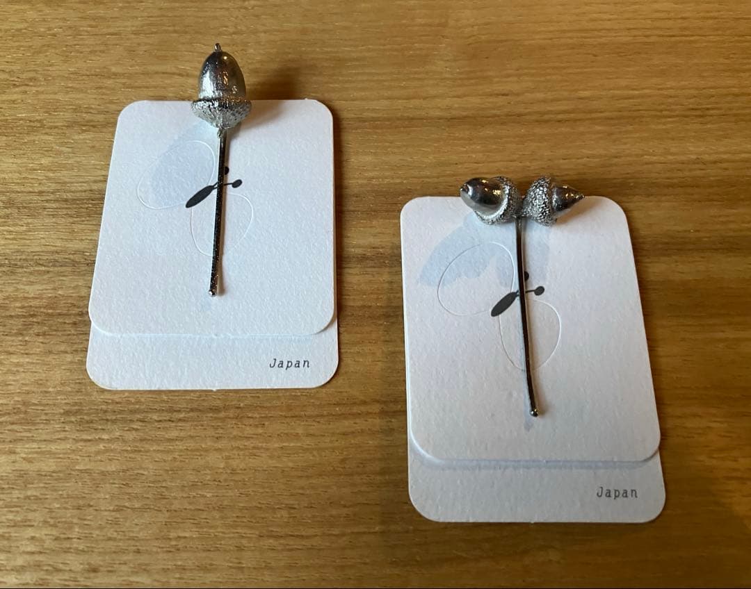 未使用品　ミナペルホネン　donguri どんぐり　ヘアピン　2ヶセットで